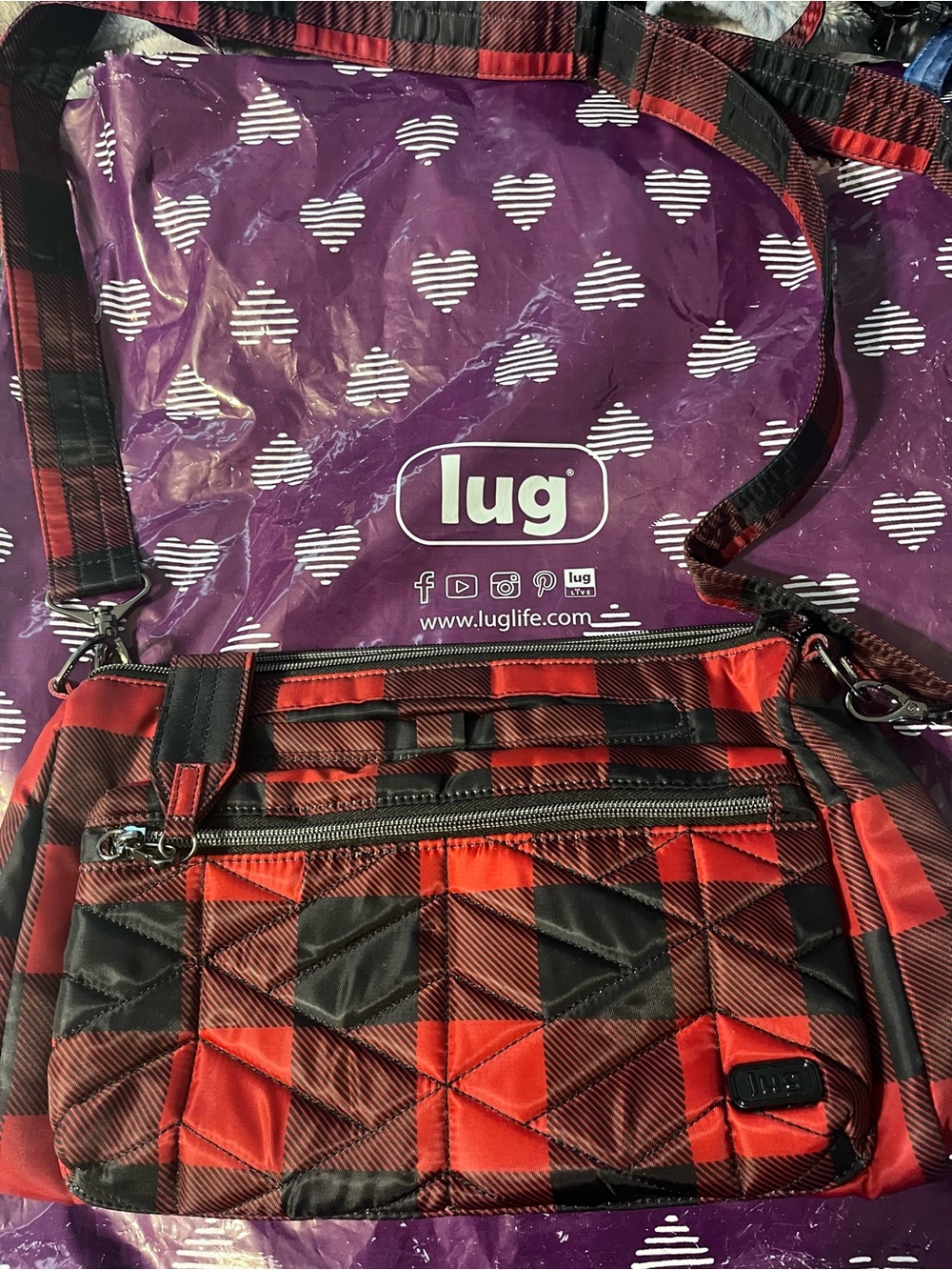 EUC Buffalo Check Red Stretch